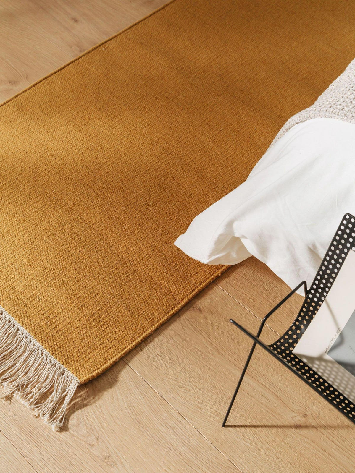 TEPPICH Wollteppich Liv Gelb - Gelb, Textil (70/1cm) - KUNSTLOFT