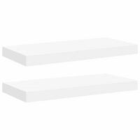 WANDBOARDSET 2-tlg. 50/23/3,8 cm aus MDF Schwarz - Weiß, Holzwerkstoff/Metall (50/3.8/23cm) - vidaXL