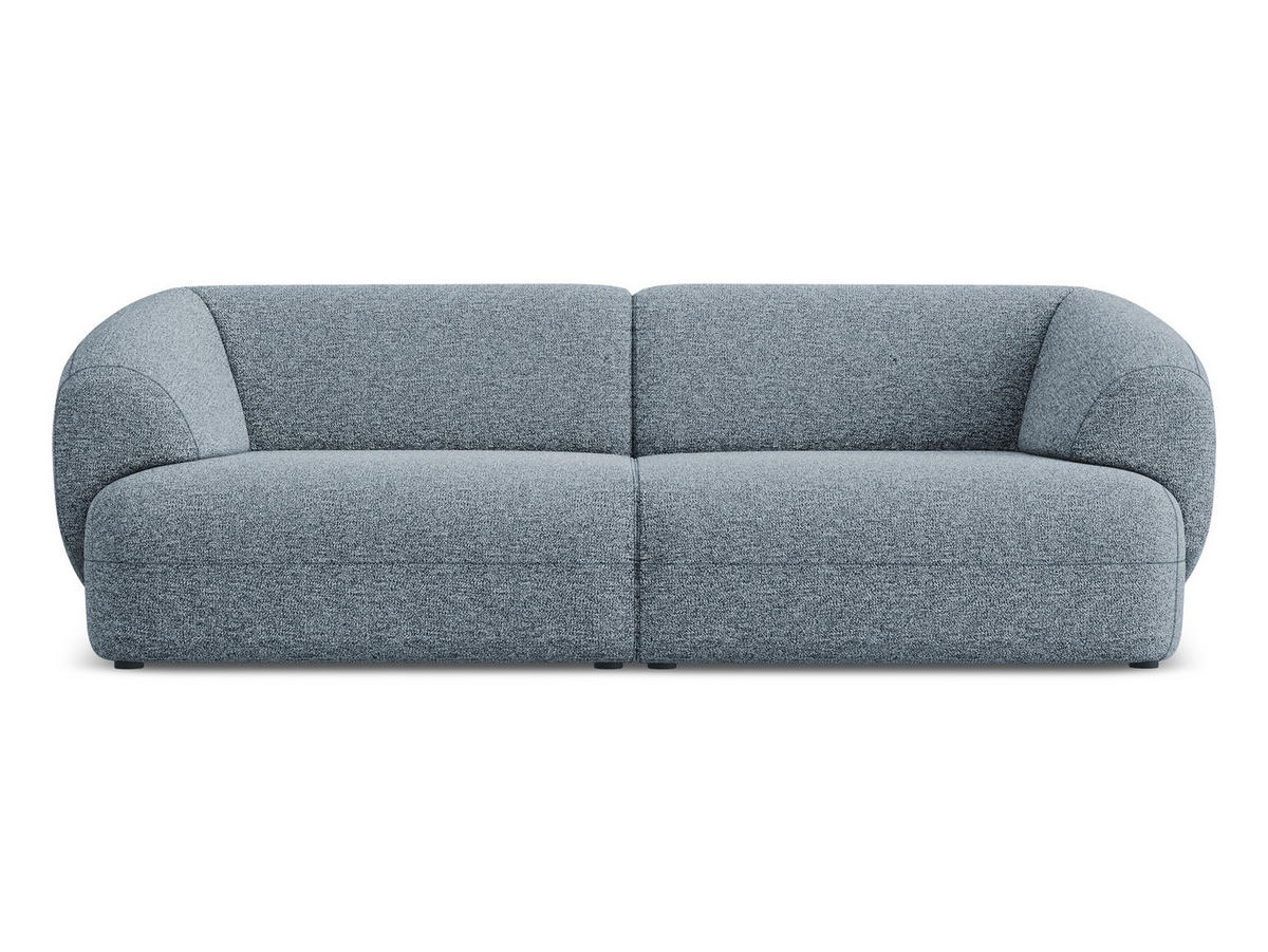 4-SITZER-SOFA Strukturstoff Stoff Blau - Blau/Blaugrau, Kunststoff/Textil (232/81/98cm) - Makamii