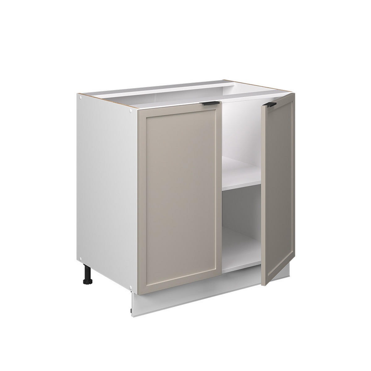 SPÜLENUNTERSCHRANK Fame-Line GrauBeige 80 cm mit Regal, ohne AP - Weiß/Grau, Holzwerkstoff (80/82/51.6cm) - Vicco