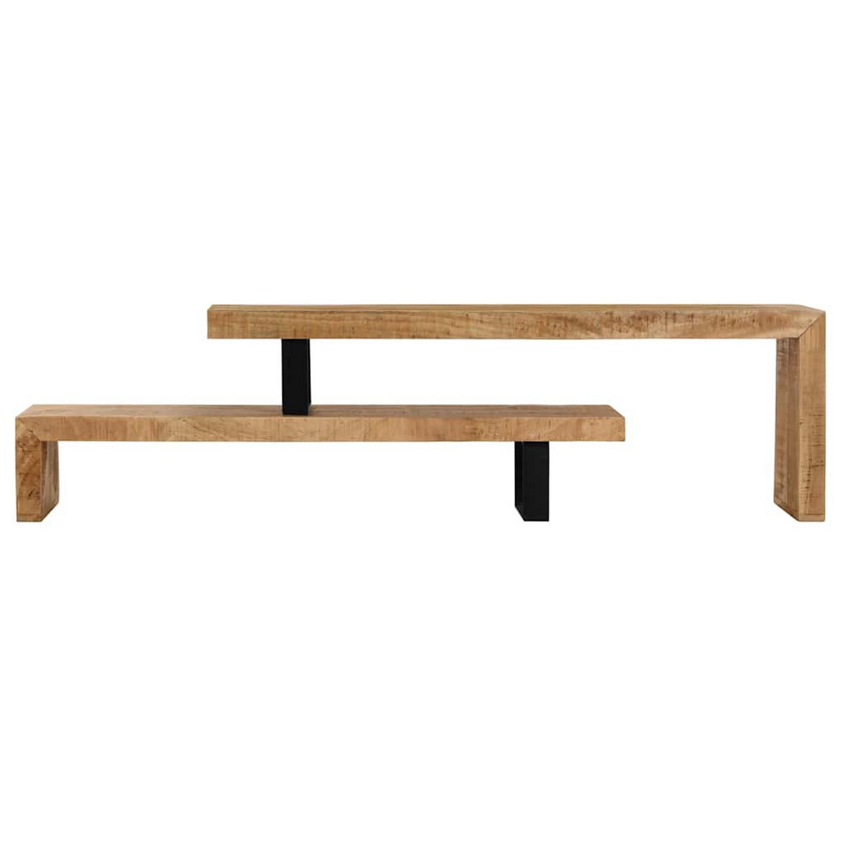 TV-LOWBOARD Massivholz Mango - Braun, Holz (30/40/115cm) - vidaXL