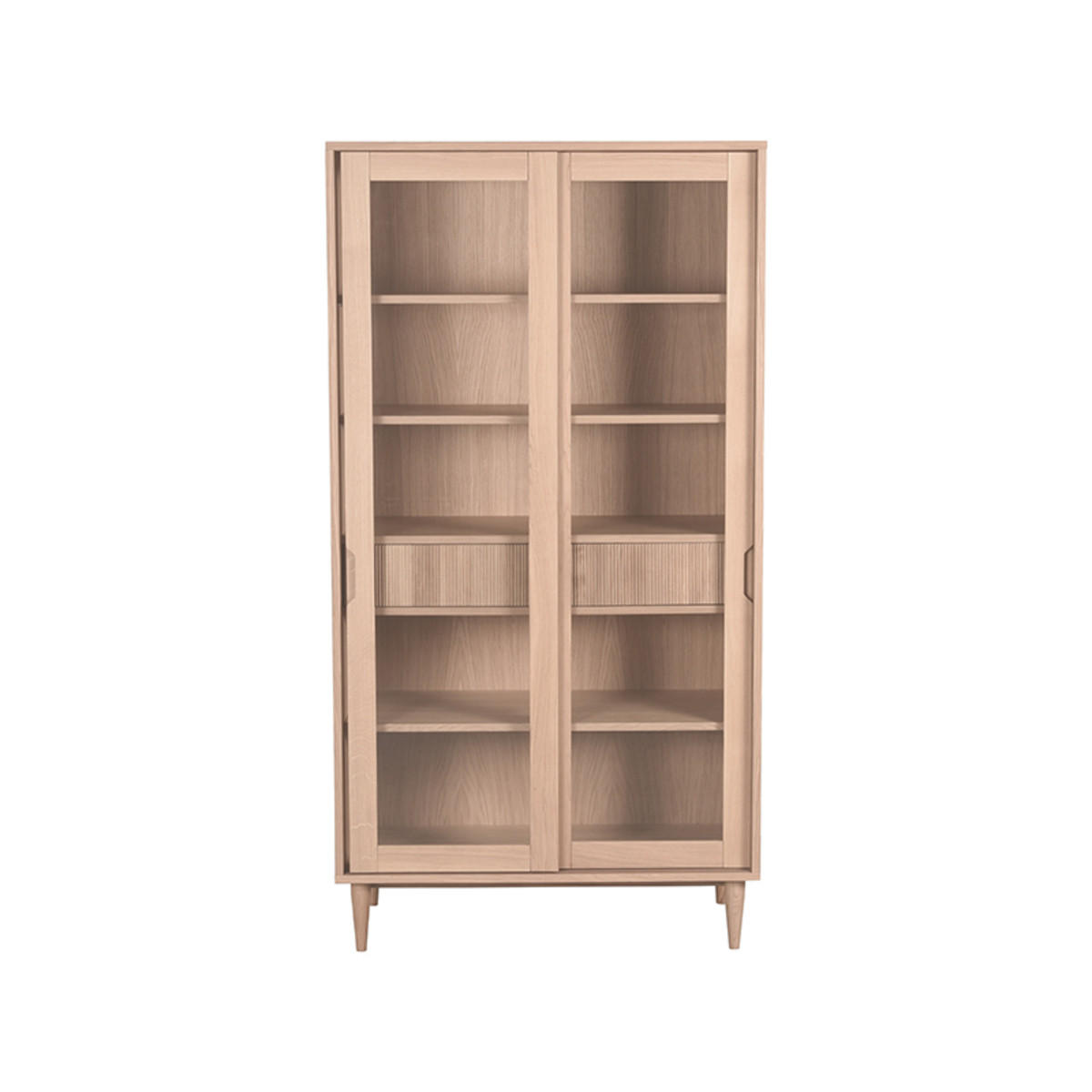 SCHRANK Jule Beige 49/100/180 cm - Beige, Holz (100/180/49cm) - LABEL51