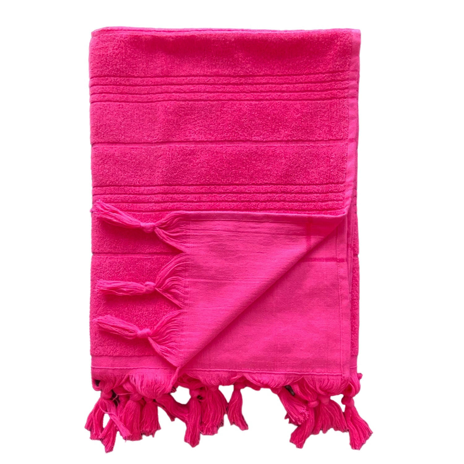 HAMAMTUCH Frottee Hammam Fuchsia 140x180 330g/m² - Pink, Textil (140/180cm) - LE COMPTOIR DE LA PLAGE