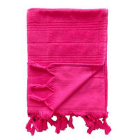 HAMAMTUCH Frottee Hammam Fuchsia 140x180 330g/m² - Pink, Textil (140/180cm) - LE COMPTOIR DE LA PLAGE