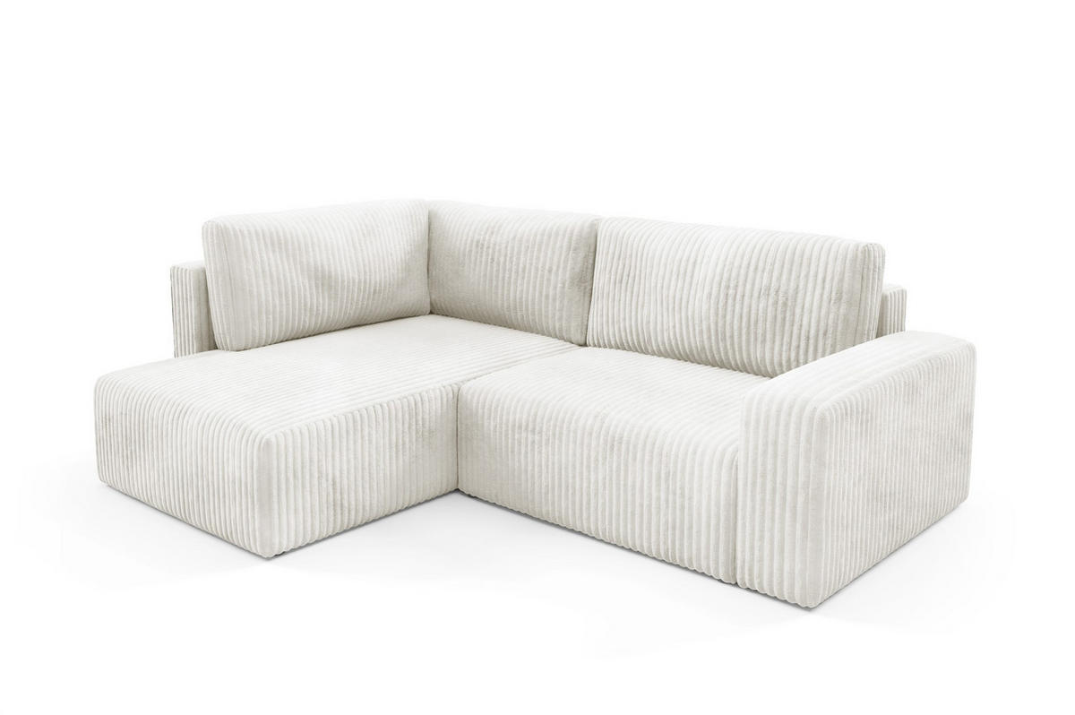 ECKSOFA Natalia Xl - Creme, Holzwerkstoff/Textil (182/245cm) - Fun Möbel