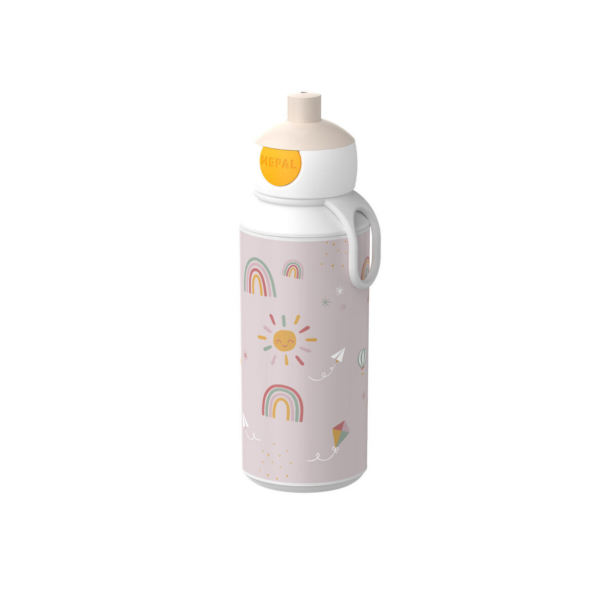 POP-UP TRINKFLASCHE Campus (2026) Sunshine & Rainbow 400 ml - Beige, Kunststoff (0.4L) - Mepal