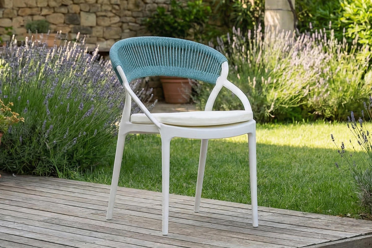 GARTENSTUHL KISO Hellblau Kunststoff Stapelbar - Hellblau, Kunststoff (54/79/58cm) - KAWOLA