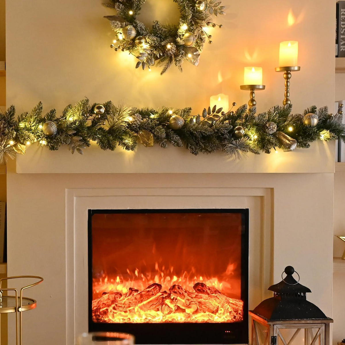 WEIHNACHTSGIRLANDE mit LED-Lichtern und Timer 152 cm - Multicolor, Textil (152cm)