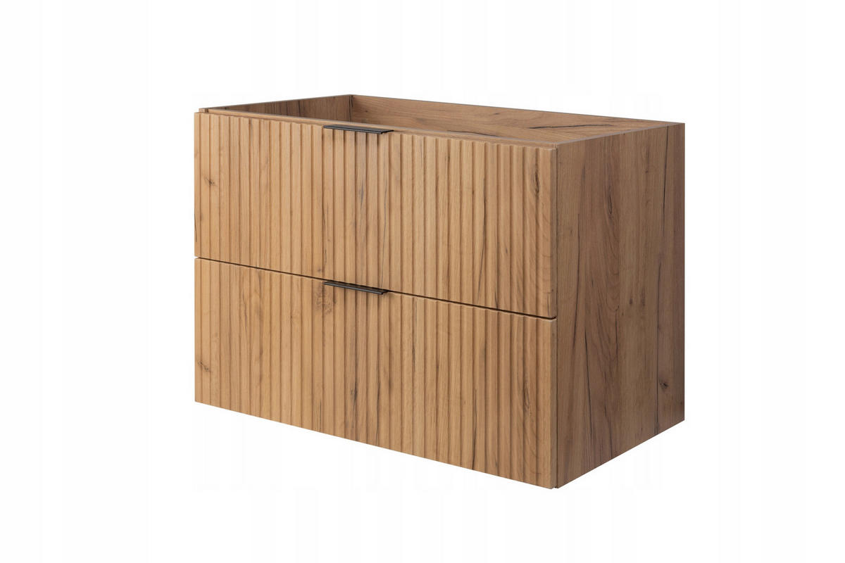 WASCHBECKUNTERSCHRANK FLOW + Platte Eiche Craft 80/57/46 cm - Eichefarben, Holzwerkstoff (80/57/46cm) - Rodan
