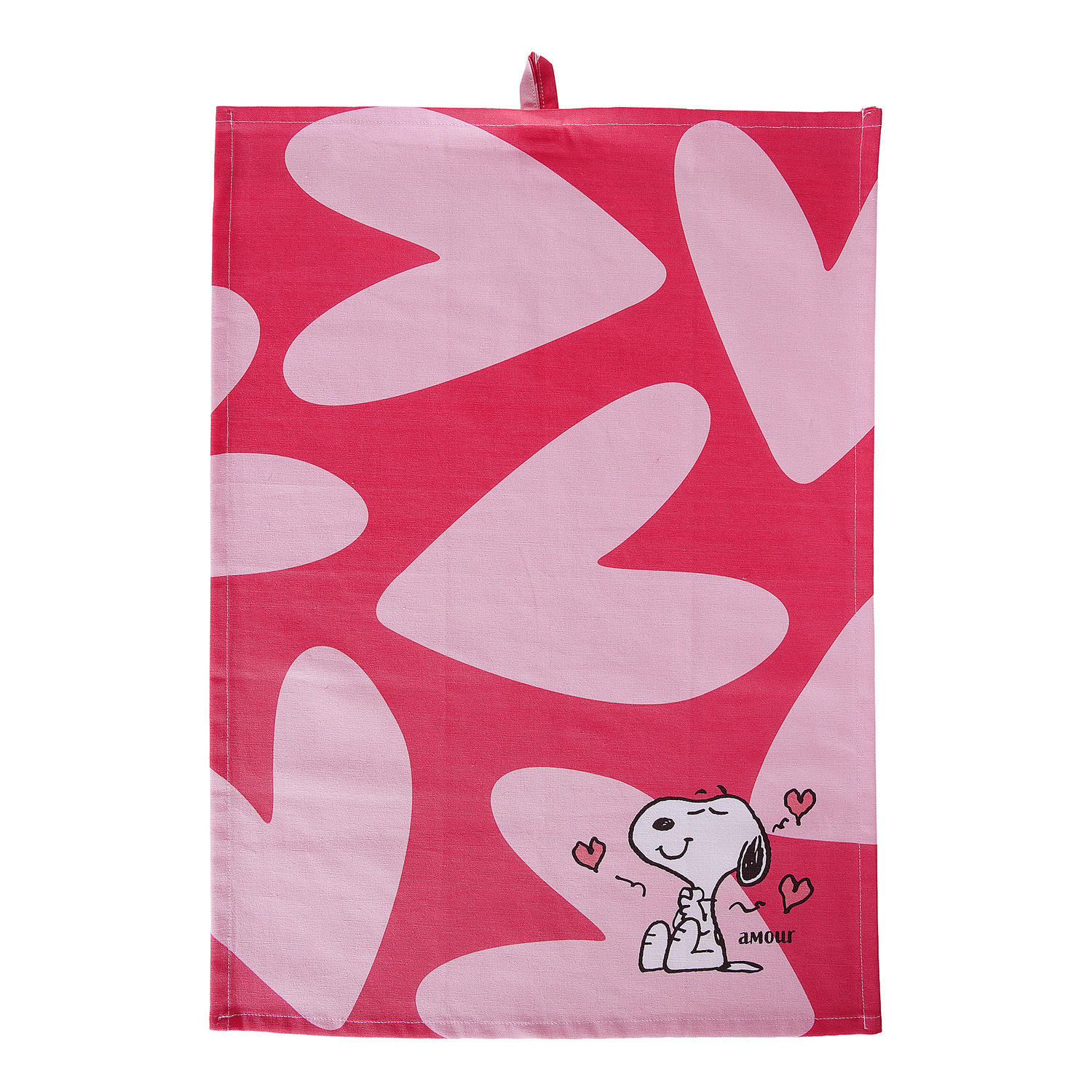 GESCHIRRTUCH Peanuts Herzen - Rot, Textil (38/54cm) - Butlers