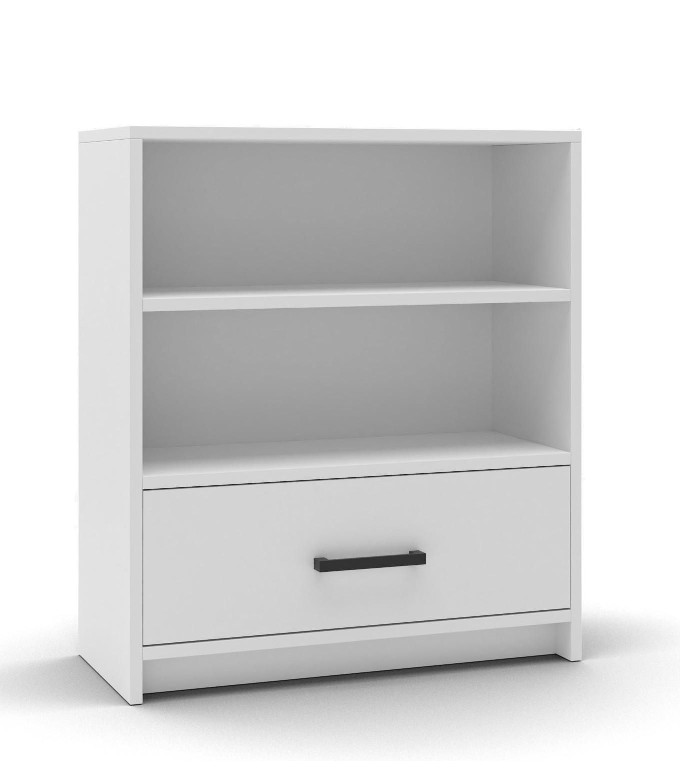 KOMMODE Weiß Mit Schublade Und Regalen - Weiß, Holzwerkstoff (80/90/35cm) - Sepro Meble