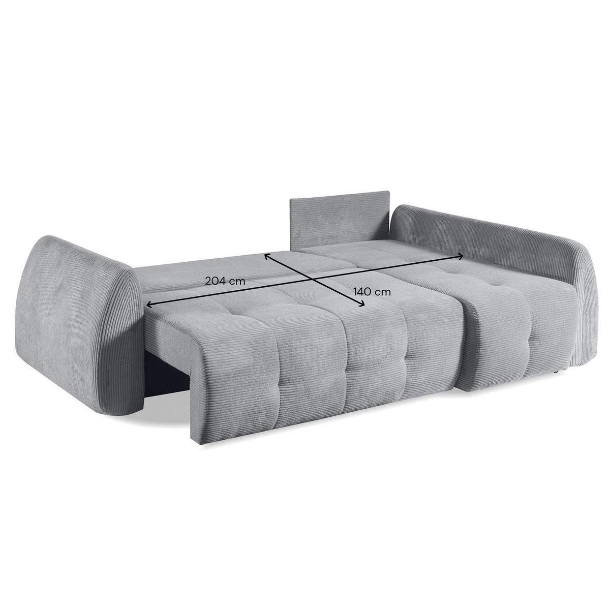 ECKSOFA Luna Dunkelblau, mit Schlaffunktion - Dunkelblau, Holzwerkstoff/Textil (252/155cm) - Bettso