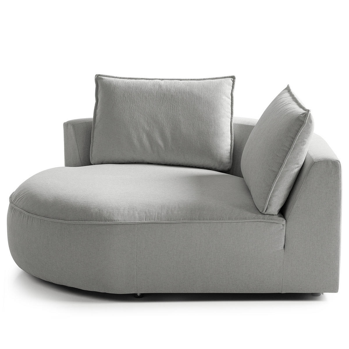 OTTOMANE - modular - Hellgrau/Schwarz, Kunststoff/Textil (126/82/154cm) - home24