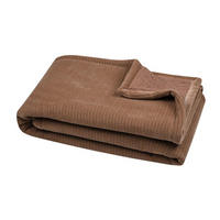 PLÜSCHDECKE Clayton 130/160 cm - Braun, Textil (160/130cm)