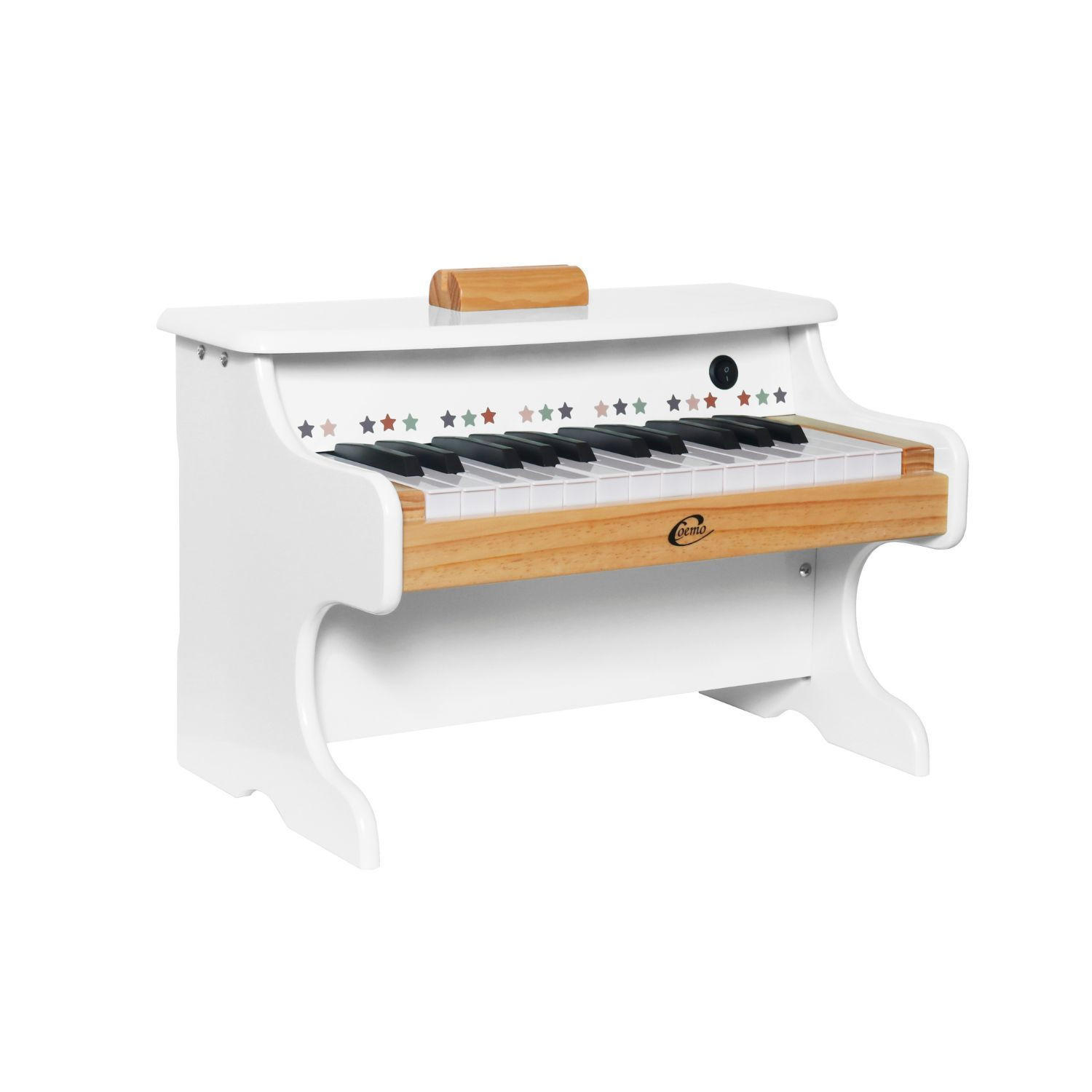 KINDERKLAVIER Farbe Weiß - Weiß, Holzwerkstoff (25/42cm) - Coemo