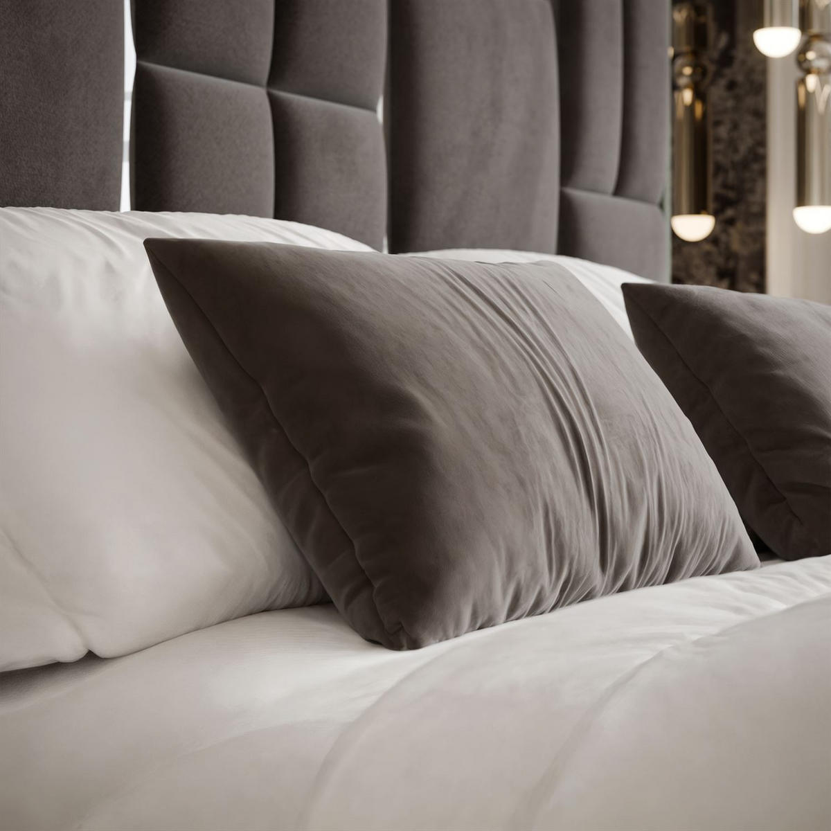 POLSTERBETT BRIGITTE SILVER mit Bettkasten 180x200 cm Element 01 - Anthrazit, Textil (180/200cm) - Lookway