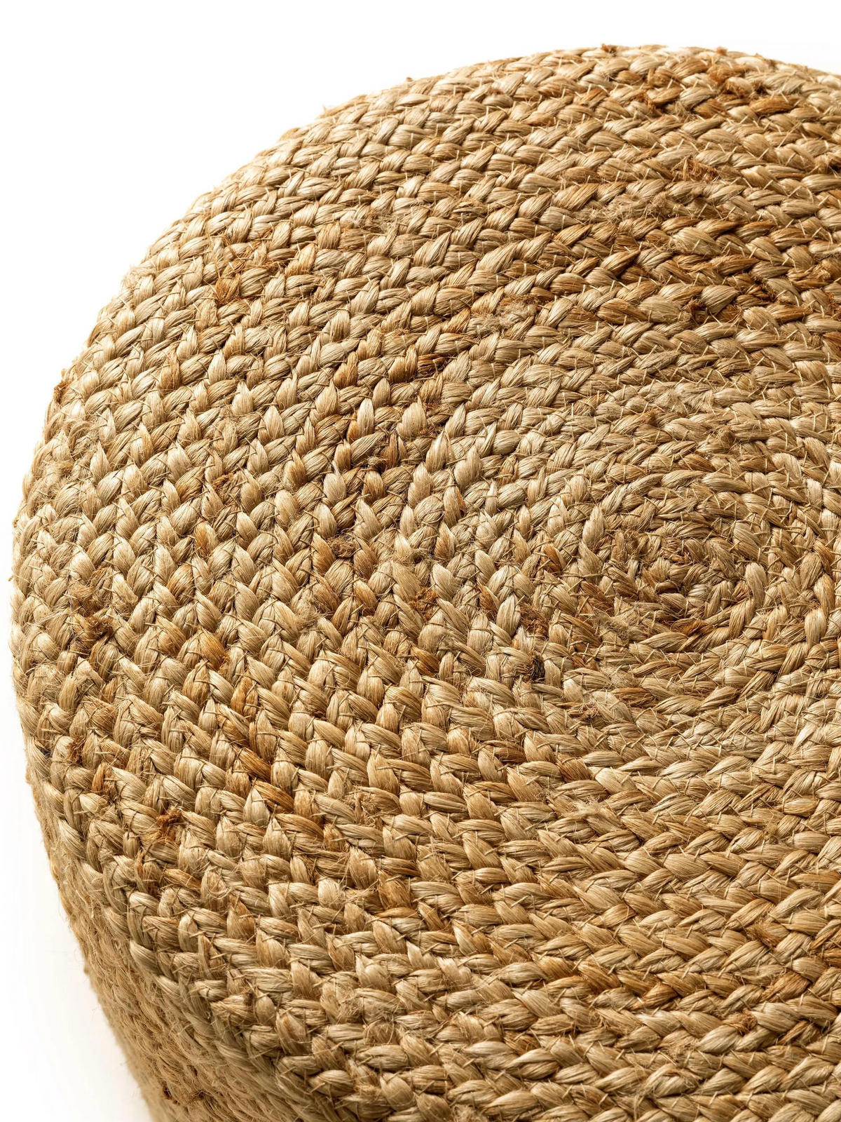 RUČNO izrađen puf od jute Jutta svijetlosmeđa 40x40x40 cm - svijetlo smeđa, tekstil (40/40/40cm) - benuta Pure