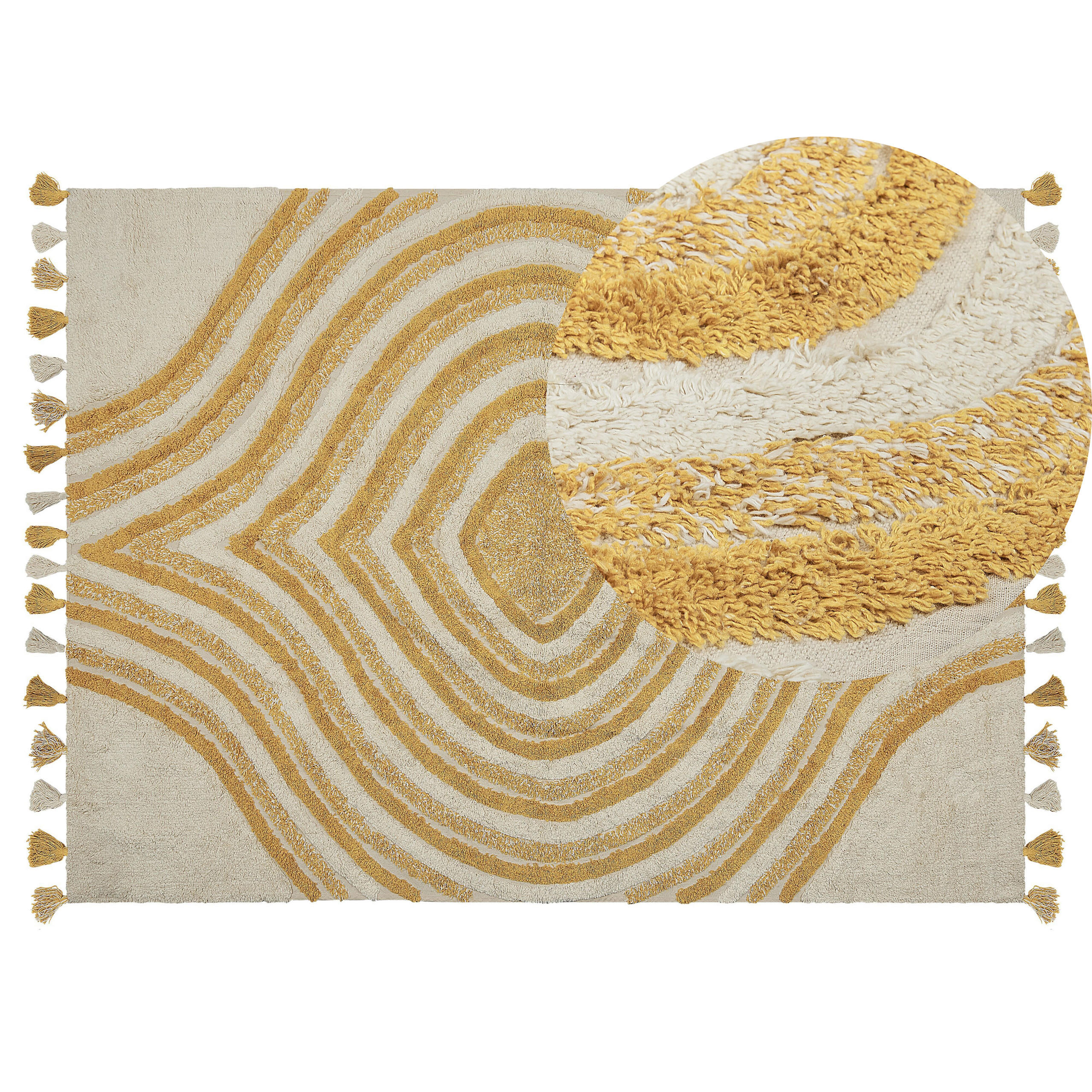 KURZFLOR-TEPPICH Bingol 200/140 cm - Beige, Textil (140/200cm) - Beliani