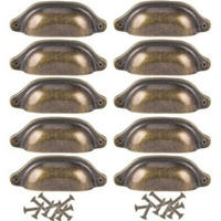 MÖBELGRIFF Retro 10er-Set - Schwarz, Metall (3.4/2/9.8cm)