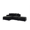 ECKSOFA Megan Xs In Stoff Salvador - Schwarz, Holzwerkstoff/Textil (304/165cm) - Fun Möbel