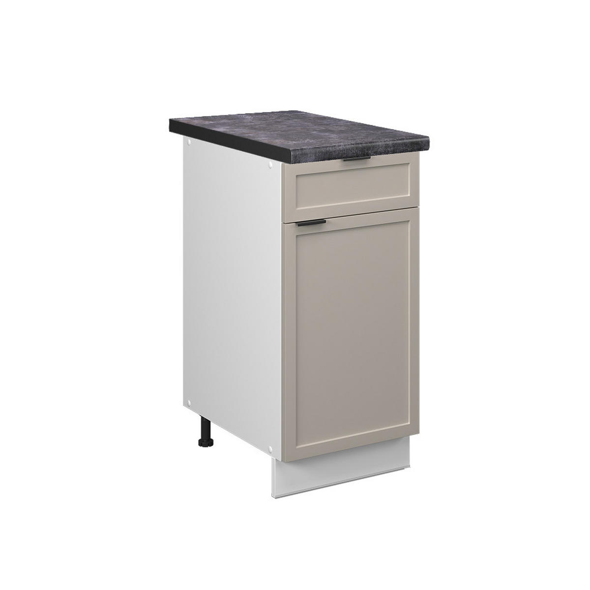 KÜCHENUNTERSCHRANK Fame-Line GrauBeige 40 cm, AP Anthrazit - Greige/Weiß, Holzwerkstoff (40/82/60cm) - Vicco