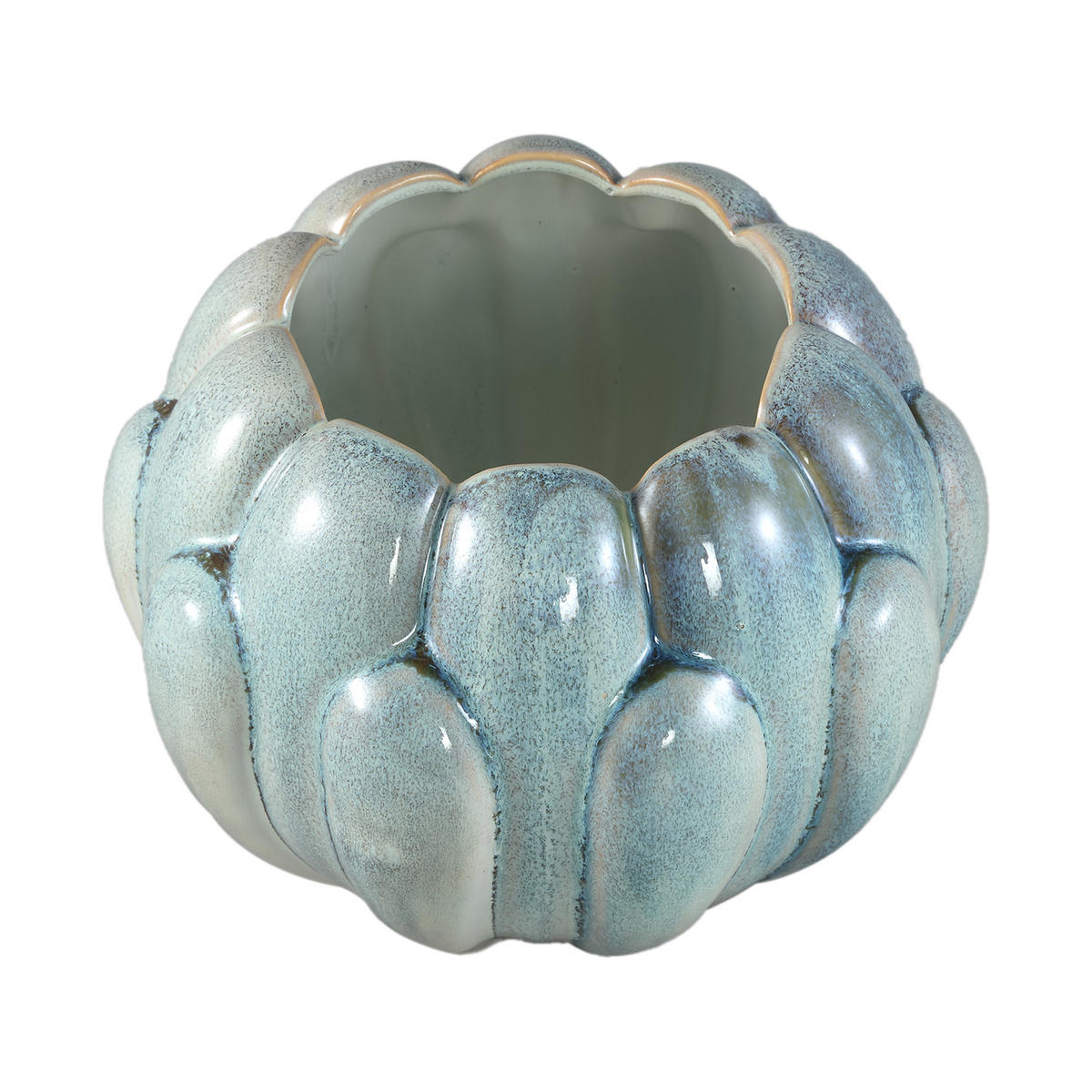 TOPF Divinder Grün 25/25/19cm - Grün, Keramik (19cm) - PTMD Collection