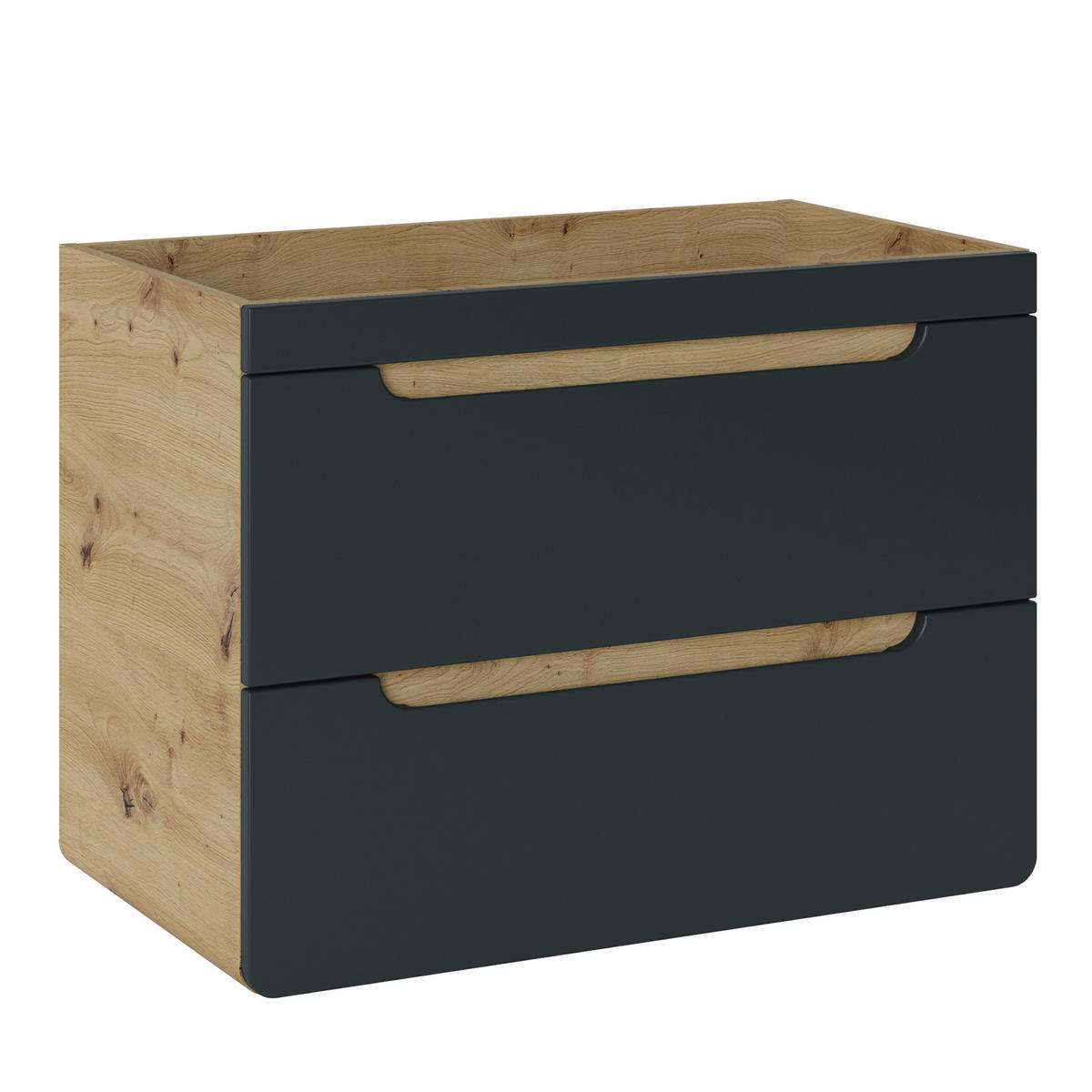 WASHTISCHKOMBI ARVIDA SET2 Eiche Grau - Grau, Glas/Holzwerkstoff (80/59/46cm) - Komodee