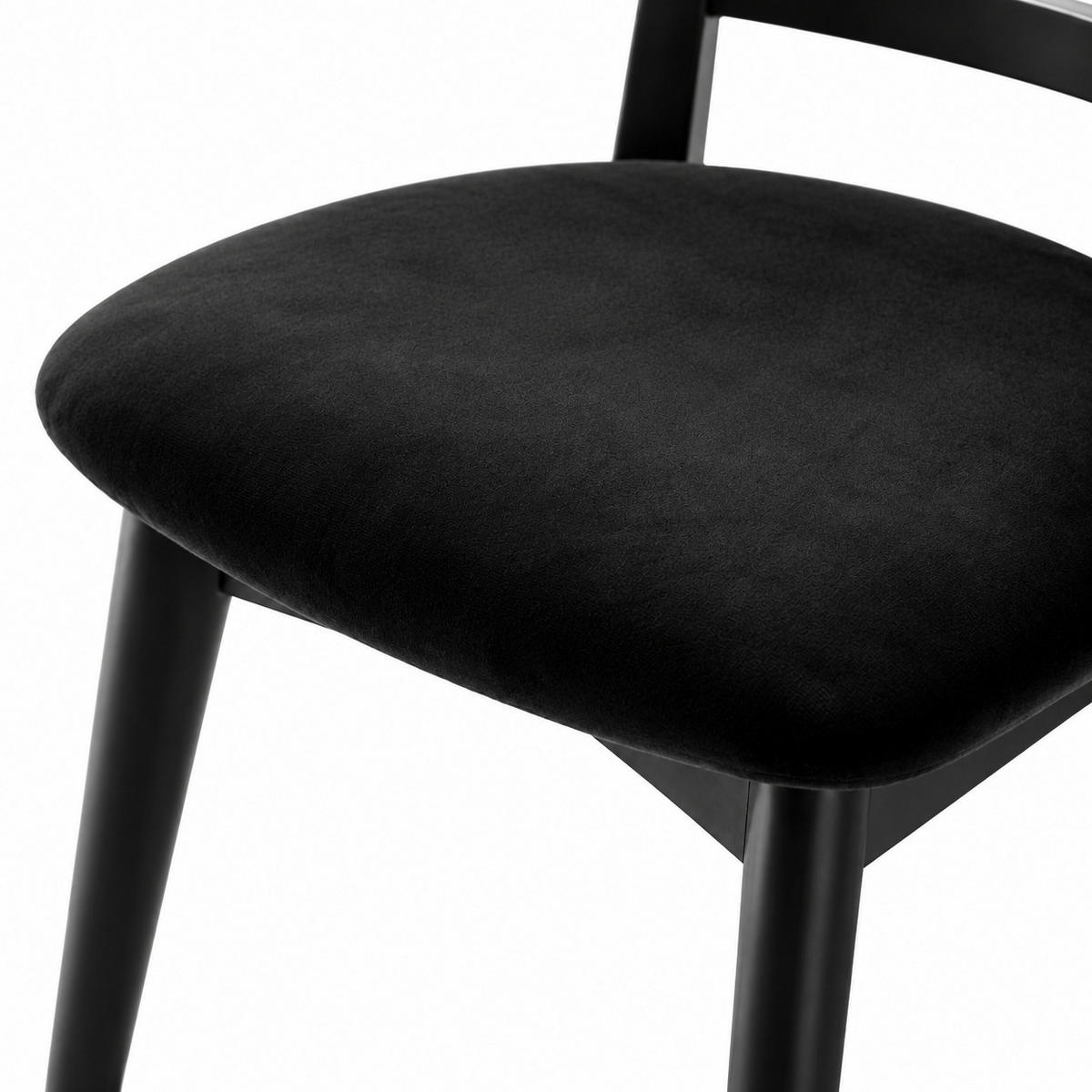 STUHL Angela 76 x 47 x 48 cm, schwarz - Schwarz, Metall (47/76/48cm) - Margaret Hadas24