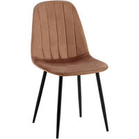 STUHL Metall Braun - Schwarz/Braun, Textil/Metall (45/88/54cm) - CLP