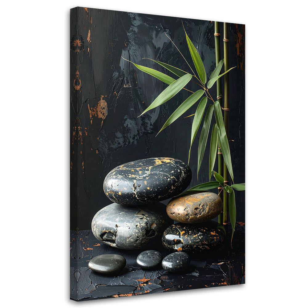 LEINWANDBILD Zen und Orientalisch 40x60cm - Schwarz, Textil (40/60cm) - Feeby