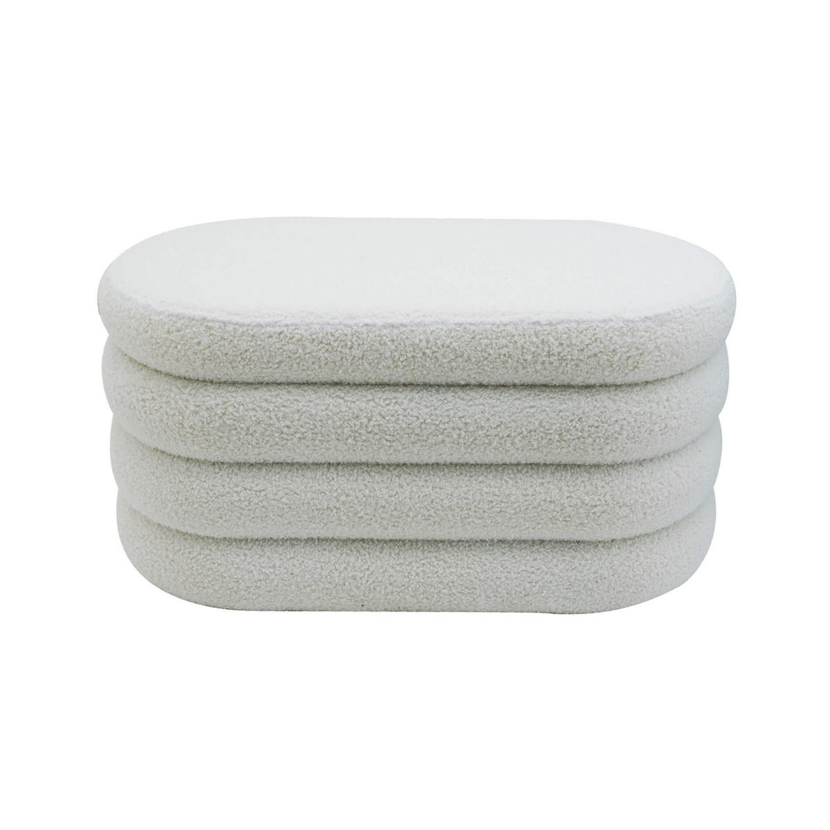 FUSSHOCKER Weiß 38/76/38 cm - Weiß, Textil (38/38/76cm) - Mobili Rebecca