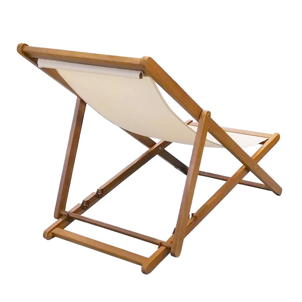LIEGESTUHL 2-tlg., Weiß - Weiß, Holz (60/87/113cm) - Oviala
