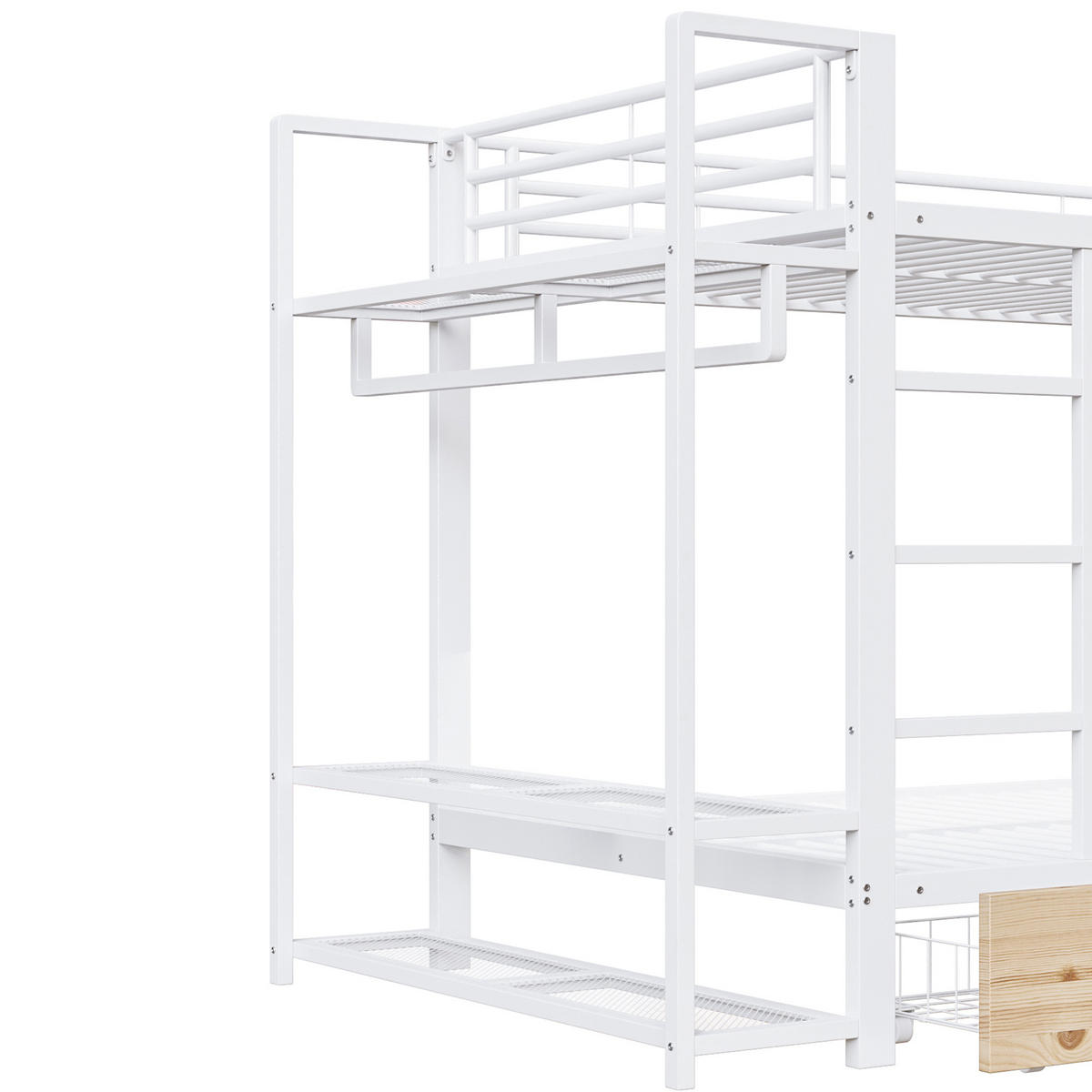 ETAGENBETT Metall Weiß – 140 x 200 cm - Weiß, Metall (140/200cm) - ComfortXL