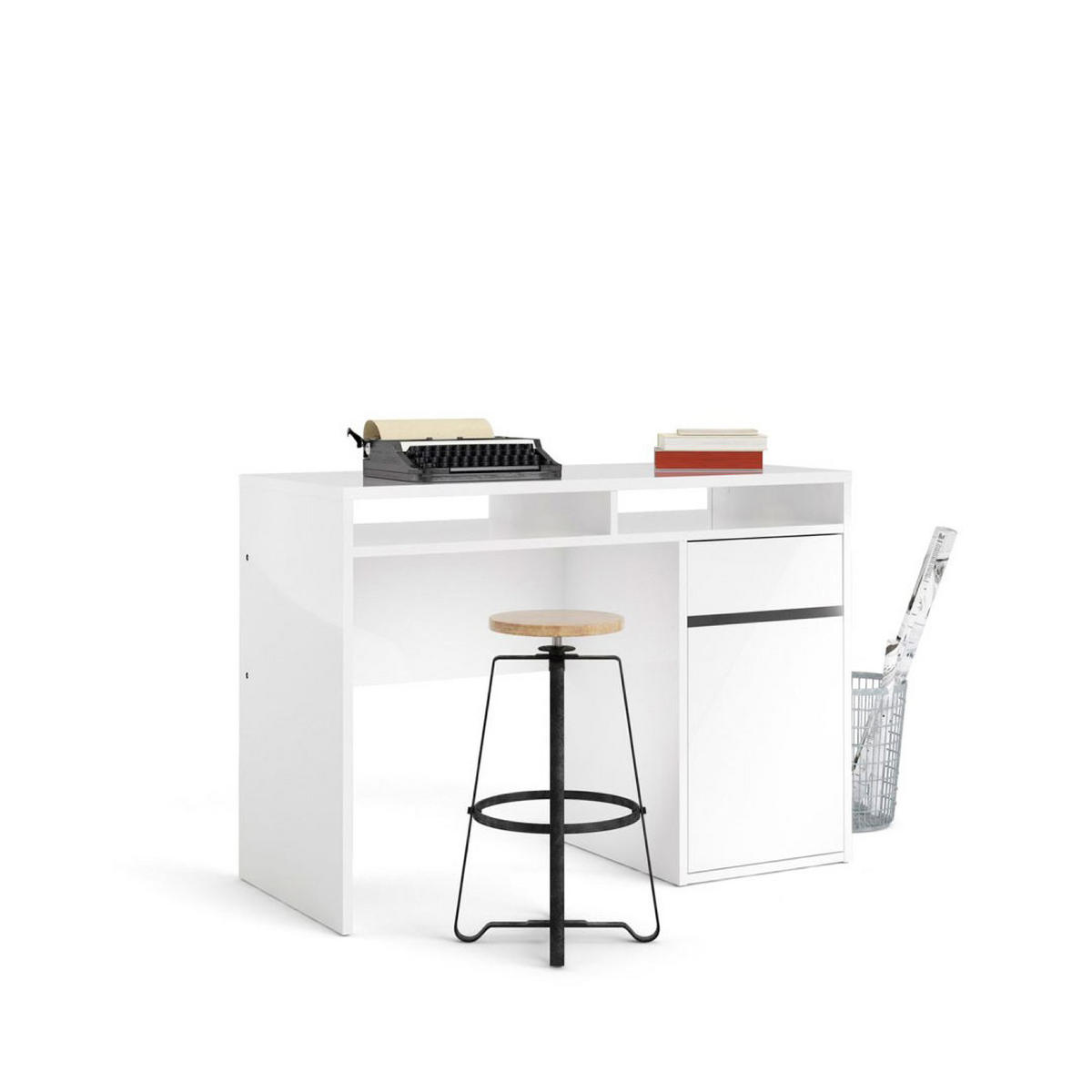 SCHREIBTISCH Weiß - Weiß, Holzwerkstoff (48/110/77cm) - ebuy24