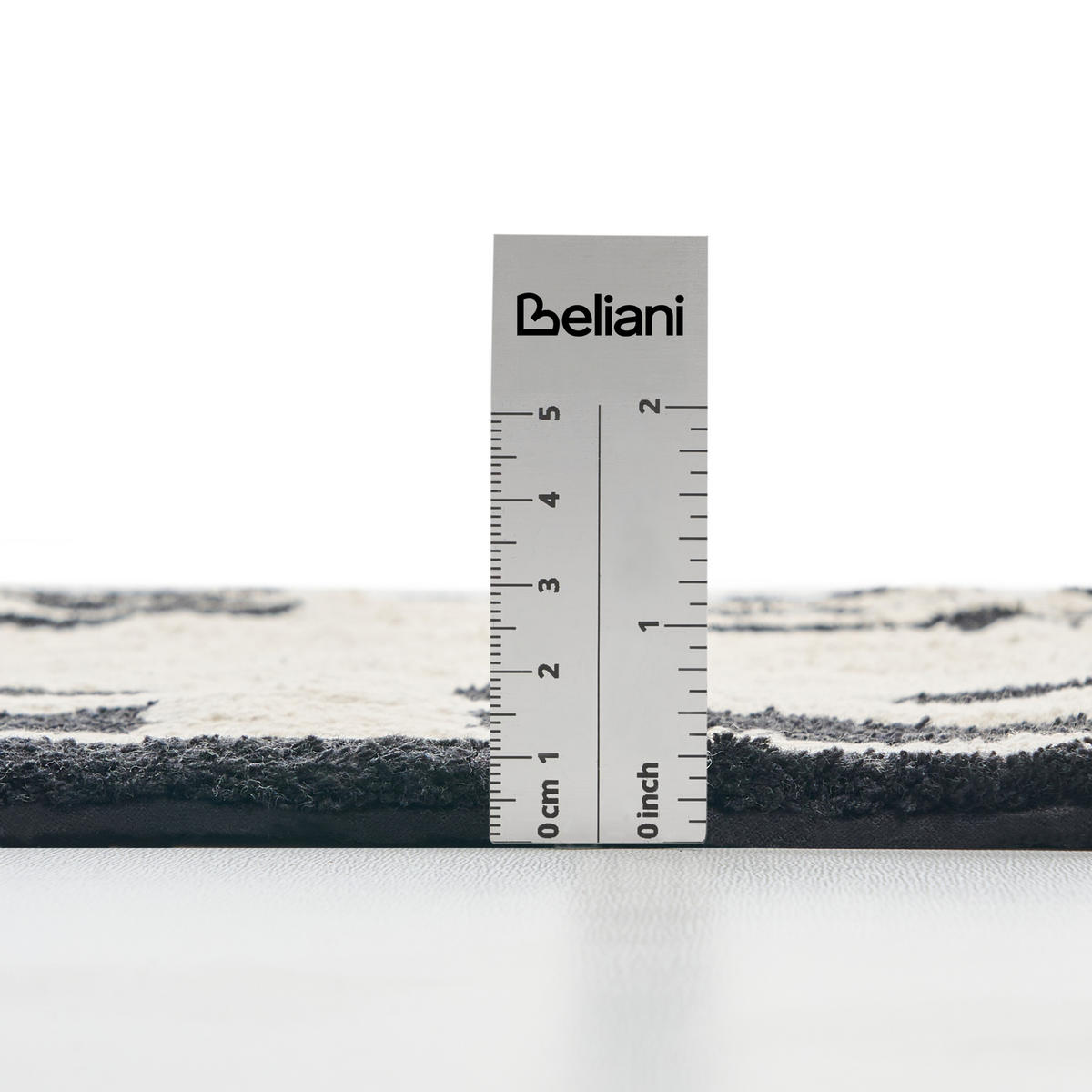 KOUPELNOVÁ PŘEDLOŽKA Černá/Béžová 60/90 cm Bavlna Risalu - černá/béžová, textil (60/90cm) - Beliani
