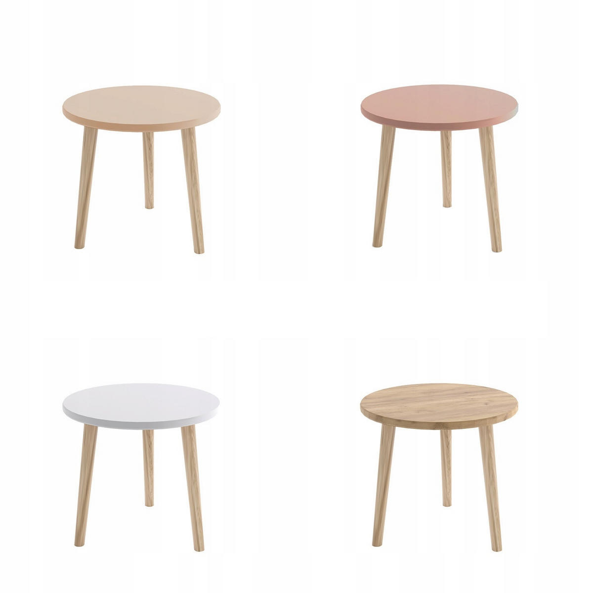 COUCHTISCH Ikon Eiche Kraft, mit Holz Beine - Braun, Holz/Holzwerkstoff (60/60/49cm) - Bettso