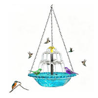 VOGELFUTTERSPENDER,KUNSTSTOFF, Solarbetrieben, 25 cm Durchmesser - Blau, Kunststoff (25/6/25cm) - Authentics