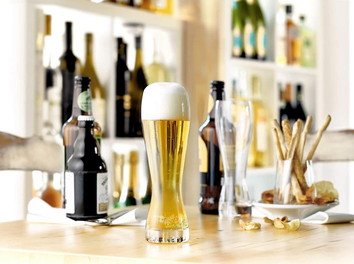 WEIZENBIERGLAS 0,3 Liter 6er Set - Transparent, Glas (0.395L) - Stölzle