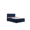 BOXBETT Mit Bettkasten Und Matratze KATE Stoff Riviera Blau 200x200 cm H3-Bonell - Blau, Holz/Textil (200/200cm) - Kaiser Möbel