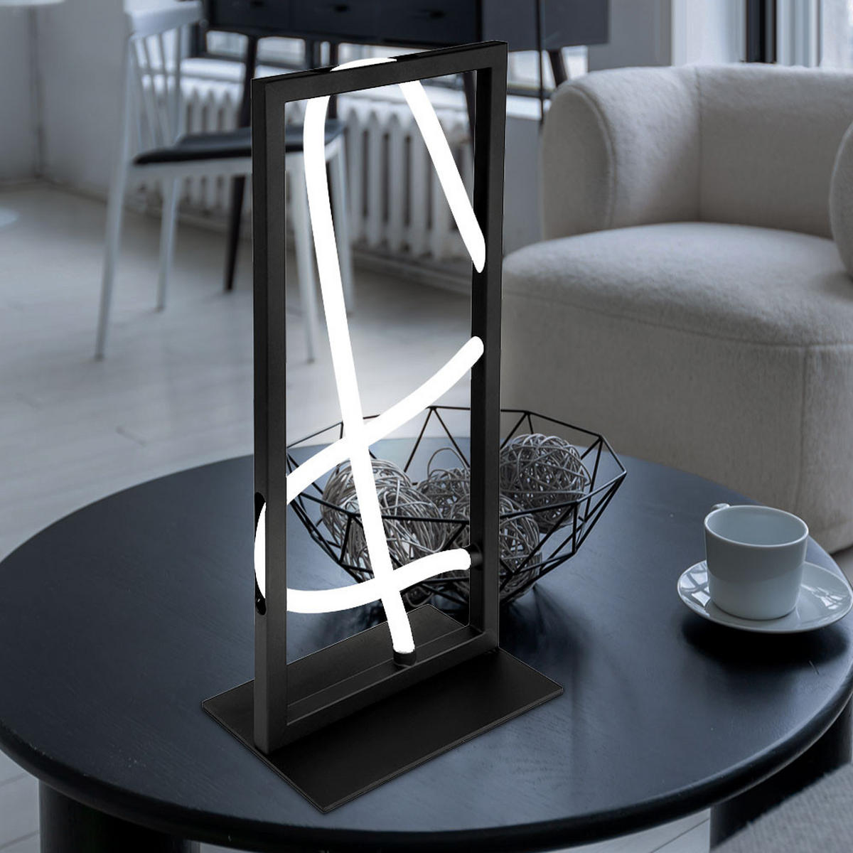 LED TISCHLEUCHTE KAIA Schwarz Metall - Schwarz, Metall (20/14/45.4cm) - Globo Lighting