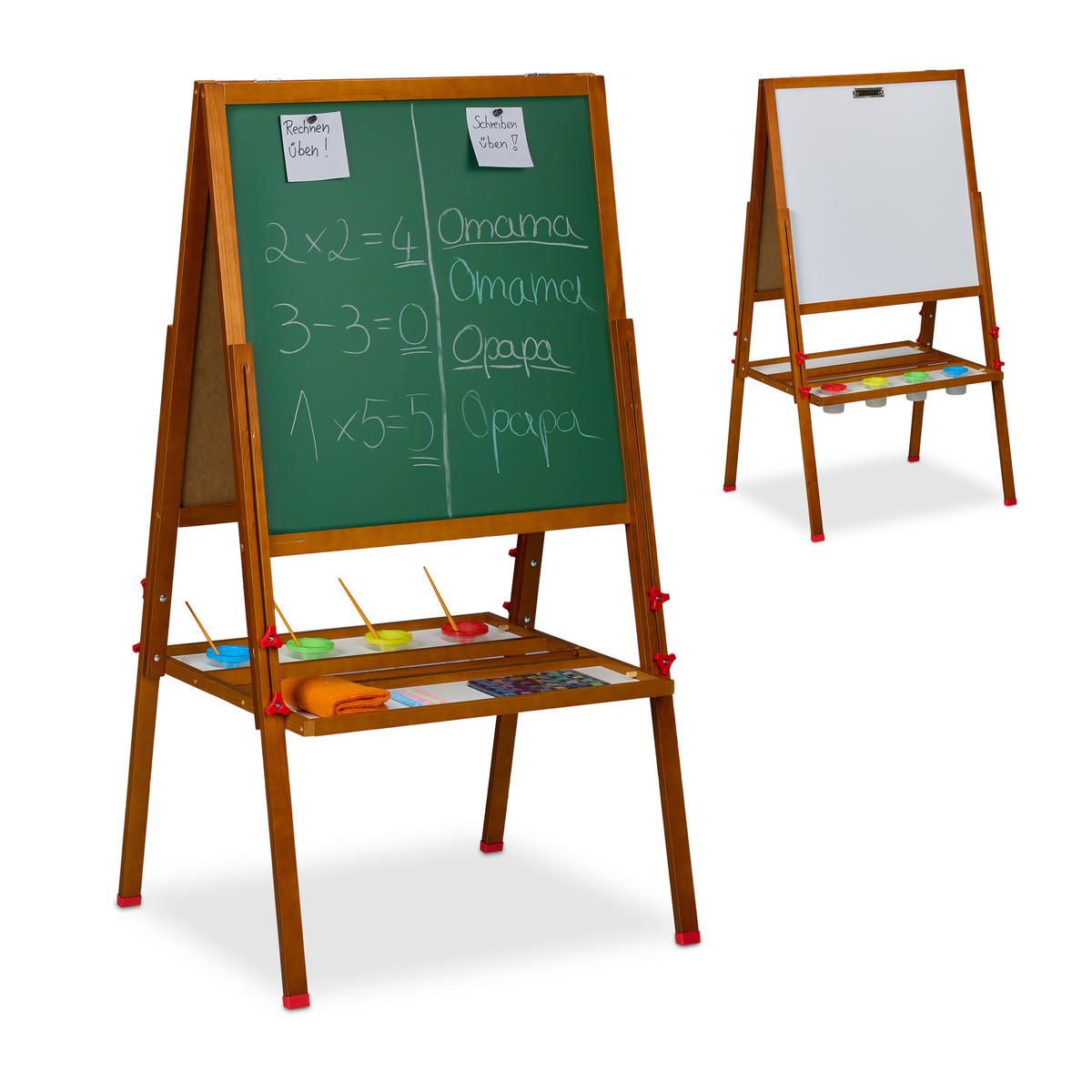 KINDERSTANDTAFEL - Multicolor, Holz/Holzwerkstoff (65/160/69cm) - Relaxdays
