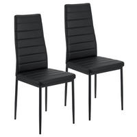 ESSZIMMERSTUHL Loja 2er-Set schwarz - Schwarz, Metall (41/96/49cm) - Juskys