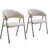 ARMLEHNSTUHL 2er Set Bedano 60 x 58 x 85 cm greige - Greige, Kunststoff (60/85/58cm) - tectake