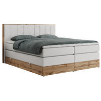 BOXSPRINGBETT BELLISSIMO KING 160/200 Weiß Kunstleder - H3 - Weiß, Holz/Textil (160/200cm) - MKS
