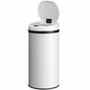 MÜLLEIMER rund 40L weiß mit Sensor - Weiß, Metall (31/68/31cm) - Juskys