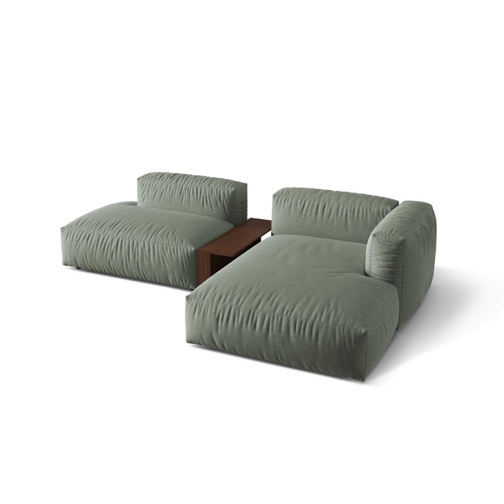Thumbnail - Micadoni Ecksofa, Salbeigrün, Textil, 2-Sitzer, L-Form, 285x176 cm, Hergestellt in Europa, Oeko-Tex®, Wohnzimmer, Sofas ...