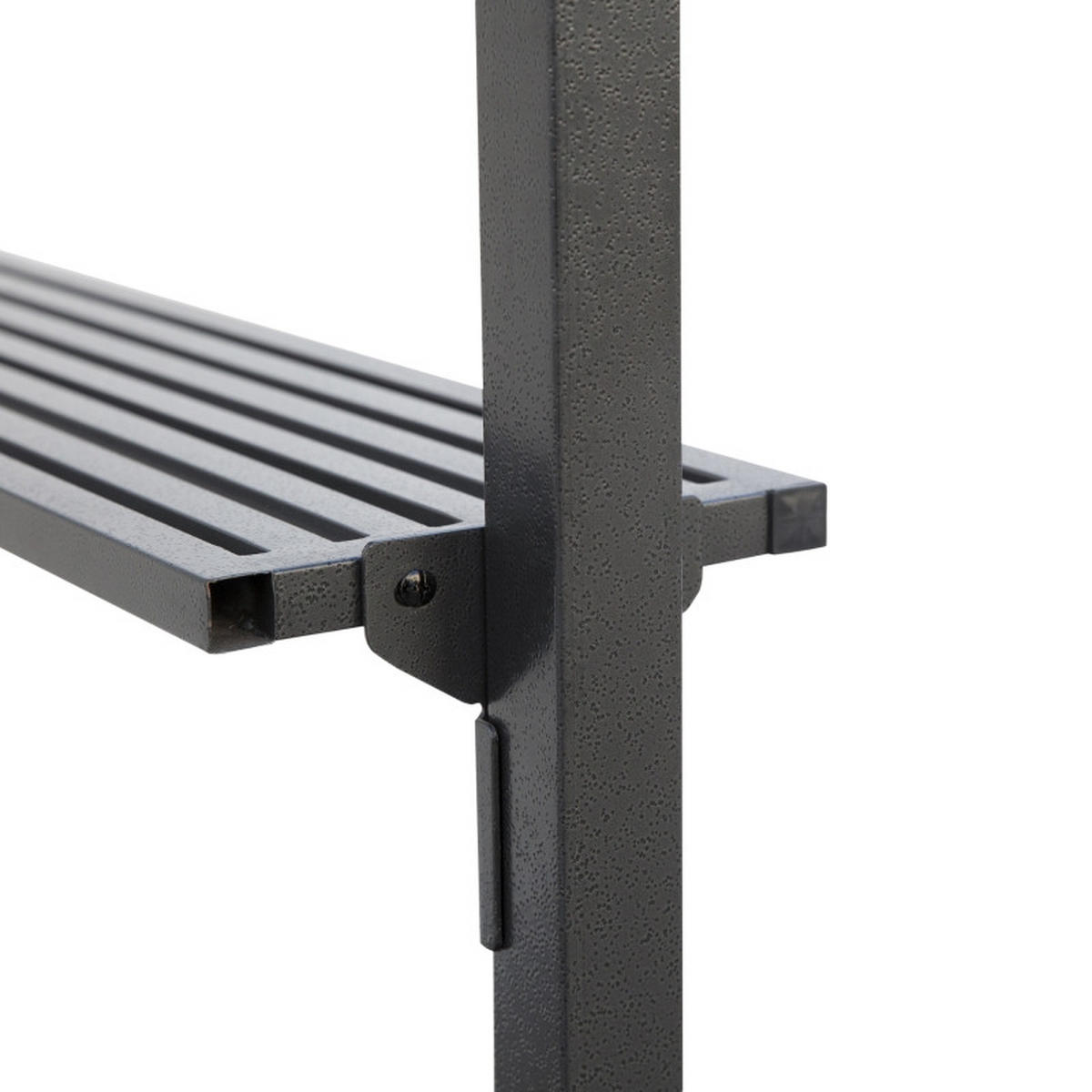 GRILLPAVILLON mit Flammschutzdach, mit 2 Ablagen 2.5 x 1.5 m Stahl PC, Schwarz+Braun - Schwarz, Metall (150/250/240cm) - Hauptrolle