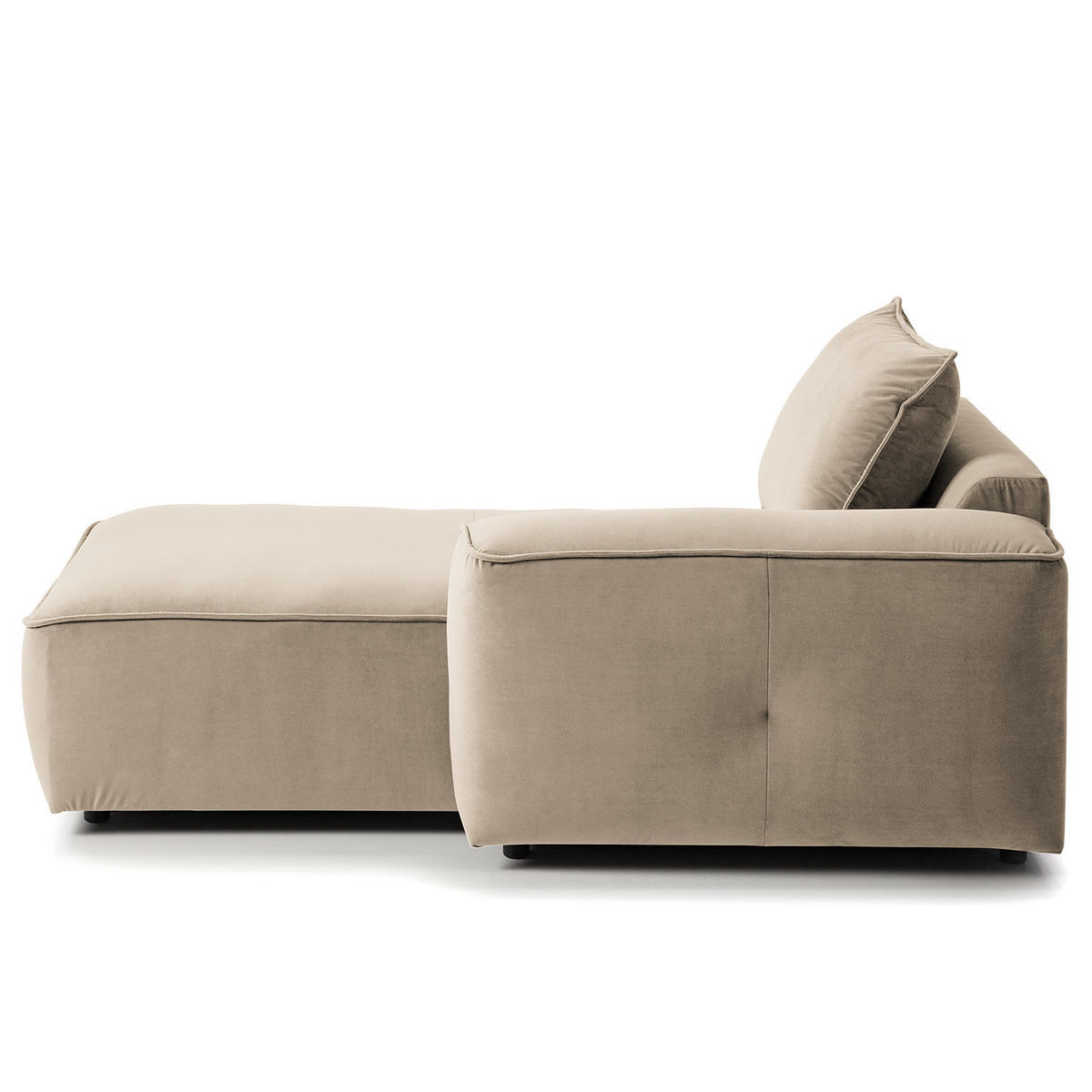 MODULLONGCHAIR - Beige, Holz/Textil (170/82/105cm) - home24