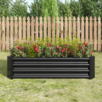 HOCHBEET Metall robust offen anthrazit - Schwarz, Metall (120/30/60cm) - Fortuna Lai