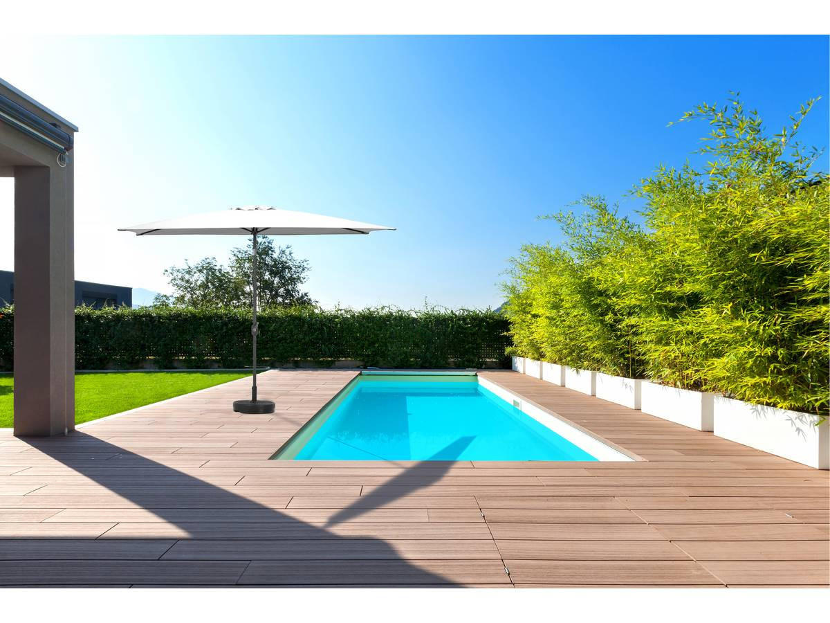 SONNENSCHIRM sol 2 Grau - Grau, Metall (300/200cm) - Habitat Garten